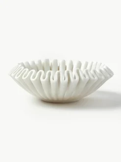 Handgemaakte decoratieve schaal Santorini van marmer, Ø 31 cm^Westwing Collection New