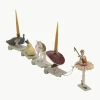 Handgemaakte decoratieve verjaardagstrein Ballerina^Konges Slojd Best