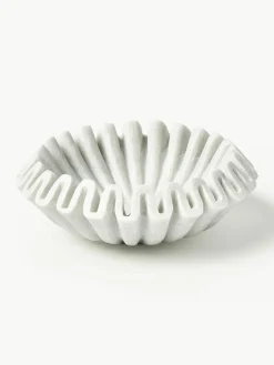 Handgemaakte decoratieve schaal Santorini van marmer, Ø 18 cm^Westwing Collection Fashion