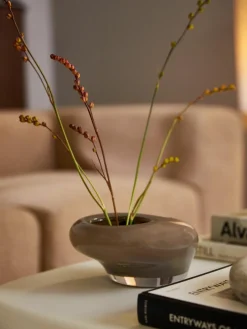 Handgemaakte decoratieve schaal Ashley van glas^Westwing Collection Outlet