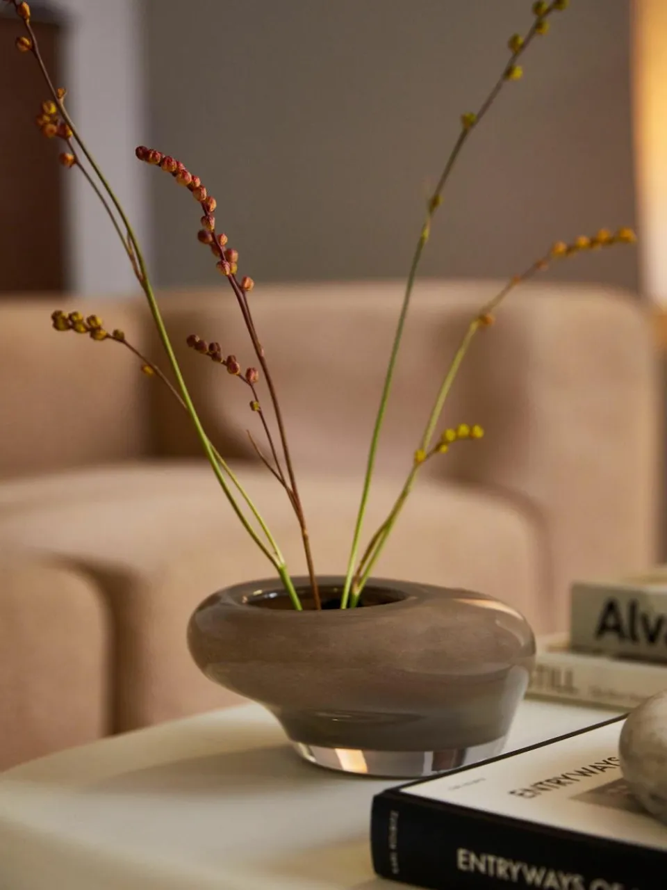 Handgemaakte decoratieve schaal Ashley van glas^Westwing Collection Outlet