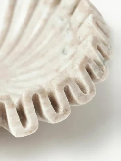 Handgemaakte decoratieve schaal Santorini van marmer, Ø 18 cm^Westwing Collection Online