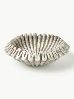 Handgemaakte decoratieve schaal Santorini van marmer, Ø 31 cm^Westwing Collection New