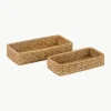 Handgemaakte decoratieve dienbladen Güle van rotan, 2-delig^ANDREA HOUSE New