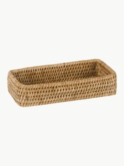 Handgemaakte decoratieve dienbladen Güle van rotan, 2-delig^ANDREA HOUSE New