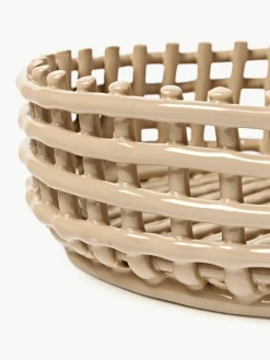 Handgemaakte decoratieve schaal Centrepiece van keramiek^ferm LIVING Sale