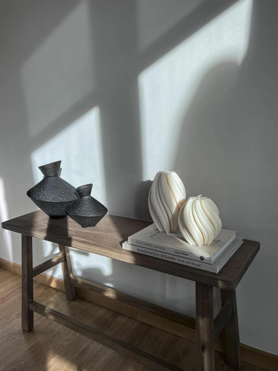 Handgemaakte design kaars Florence, H 11 cm^Noma Studio Best