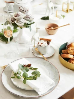 Handgemaakte dinerbord Nordic Sand, 4 stuks^Broste Copenhagen Discount