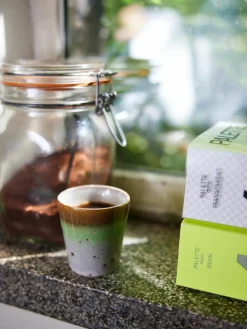 Handgemaakte espresso kopjes 70's van keramiek, 4-delig^HKLIVING Outlet