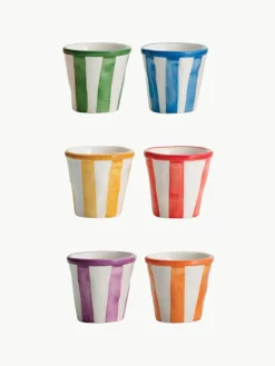 Handgemaakte espressokopjes Righe, 6-delig^zafferano Discount