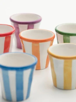 Handgemaakte espressokopjes Righe, 6-delig^zafferano Discount
