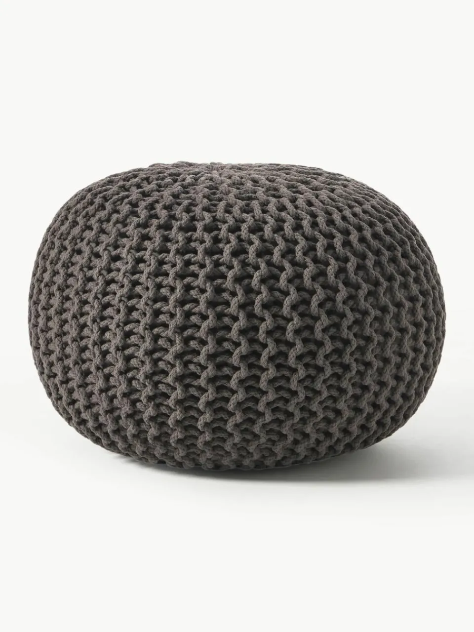 Handgemaakte gebreide poef Dori^Westwing Collection Hot