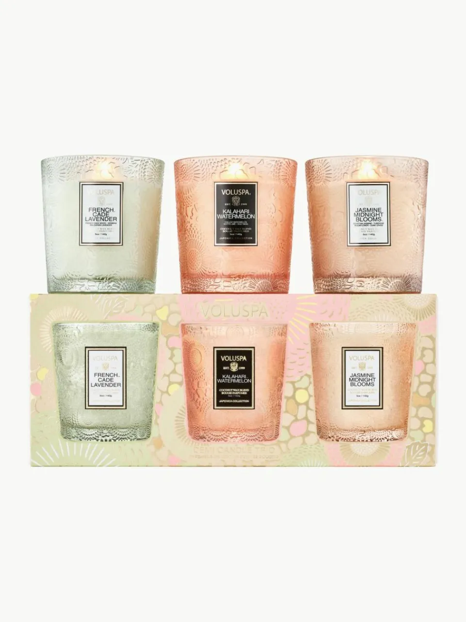 Handgemaakte geurkaarsen Home Refresh Demi, 3-delig^Voluspa Best