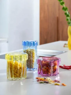 Handgemaakte glas-opbergpot Astral^&k Amsterdam Hot