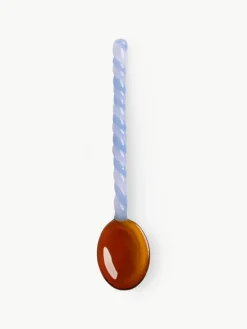Handgemaakte glazen lepel Duet uit borosilicaatglas, 4 stuks^&k Amsterdam Best