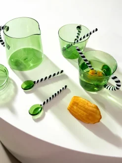 Handgemaakte glazen lepel Duet uit borosilicaatglas, 4 stuks^&k Amsterdam New