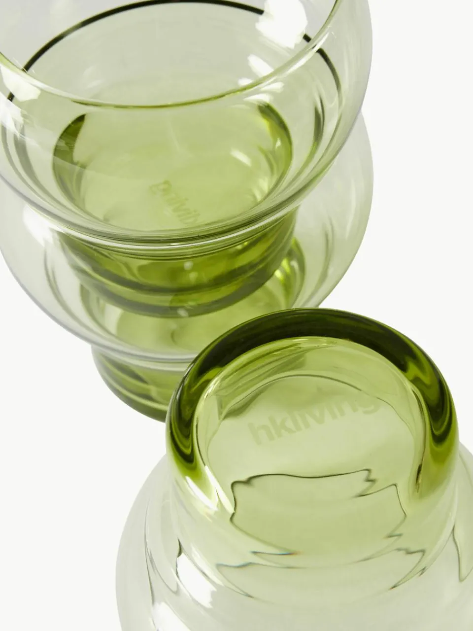 Handgemaakte glazen 70's, 4 stuks^HKLIVING Online