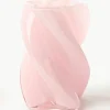 Handgemaakte glazen vaas Marshmallow, H 20 cm^&k Amsterdam Best