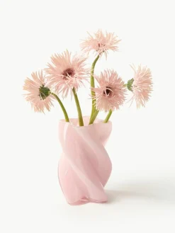 Handgemaakte glazen vaas Marshmallow, H 20 cm^&k Amsterdam Best