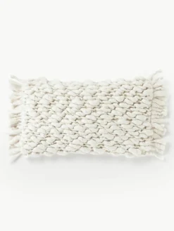 Handgemaakte grofgebreide kussenhoes Belen^Westwing Collection Fashion