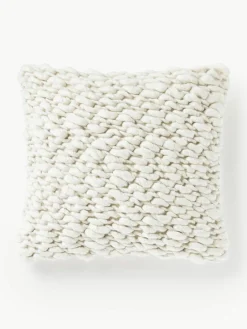 Handgemaakte grofgebreide kussenhoes Belen^Westwing Collection Outlet