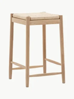 Handgemaakte hocker Eton van eikenhout^Westwing Best