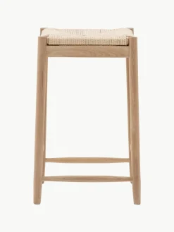 Handgemaakte hocker Eton van eikenhout^Westwing Best