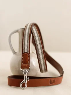 Handgemaakte hondenleiband honkbal^Buddys Dogwear Outlet