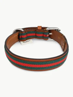 Handgemaakte huisdier halsband Baseball, in verschillende formaten^Buddys Dogwear Online