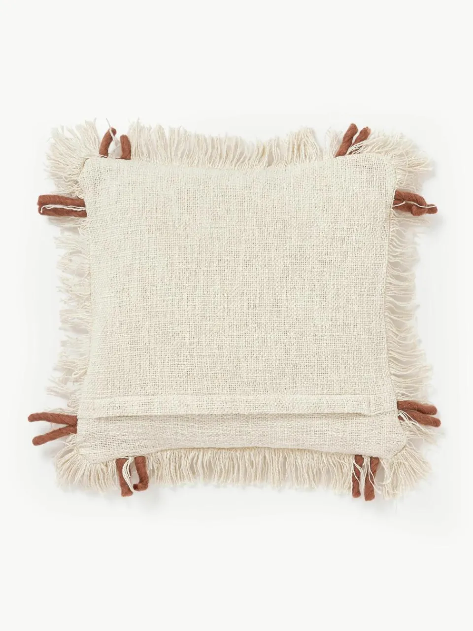 Handgemaakte katoenen kussenhoes Catalina met franjes^Westwing Collection Sale