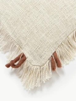 Handgemaakte katoenen kussenhoes Catalina met franjes^Westwing Collection Sale