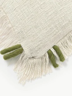 Handgemaakte katoenen kussenhoes Catalina met franjes^Westwing Collection Fashion