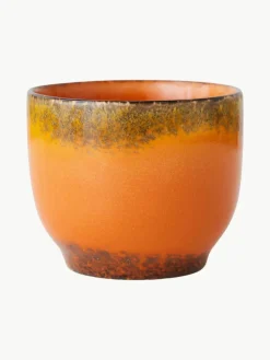 Handgemaakte keramische koffiemokken 70's, 4 stuks^HKLIVING Outlet