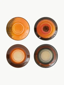 Handgemaakte keramische schotels 70's, set van 4^HKLIVING New
