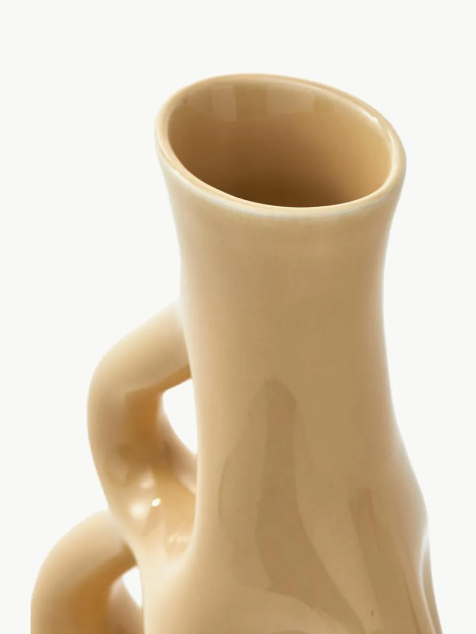 Handgemaakte keramische vaas Three Ears, H 21 cm^Pols Potten Discount