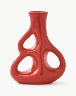 Handgemaakte keramische vaas Three Ears, H 21 cm^Pols Potten Sale