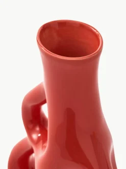 Handgemaakte keramische vaas Three Ears, H 21 cm^Pols Potten Sale