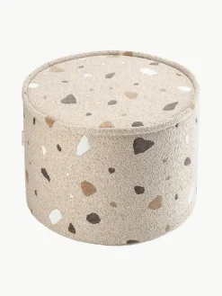 Handgemaakte kinderpoef Sugar van bouclé, Ø 40 cm^Wigiwama Sale