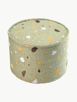 Handgemaakte kinderpoef Sugar van bouclé, Ø 40 cm^Wigiwama Outlet