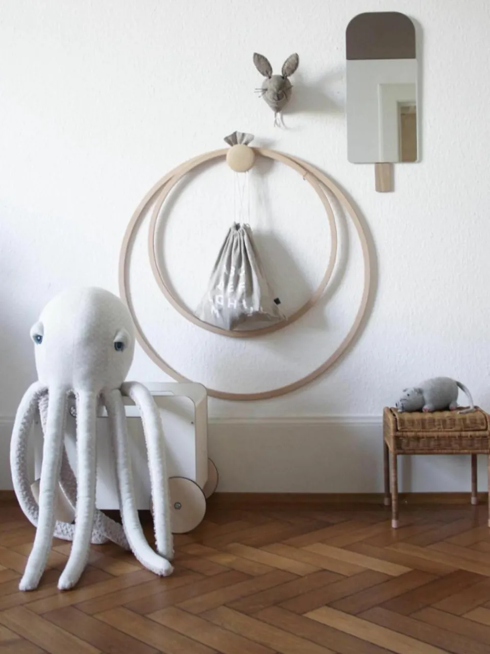 Handgemaakte knuffelkussen Octopus, H 85 cm^BigStuffed Hot