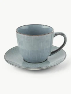 Handgemaakte koffiekopje met schoteltje Nordic Sea^Broste Copenhagen New