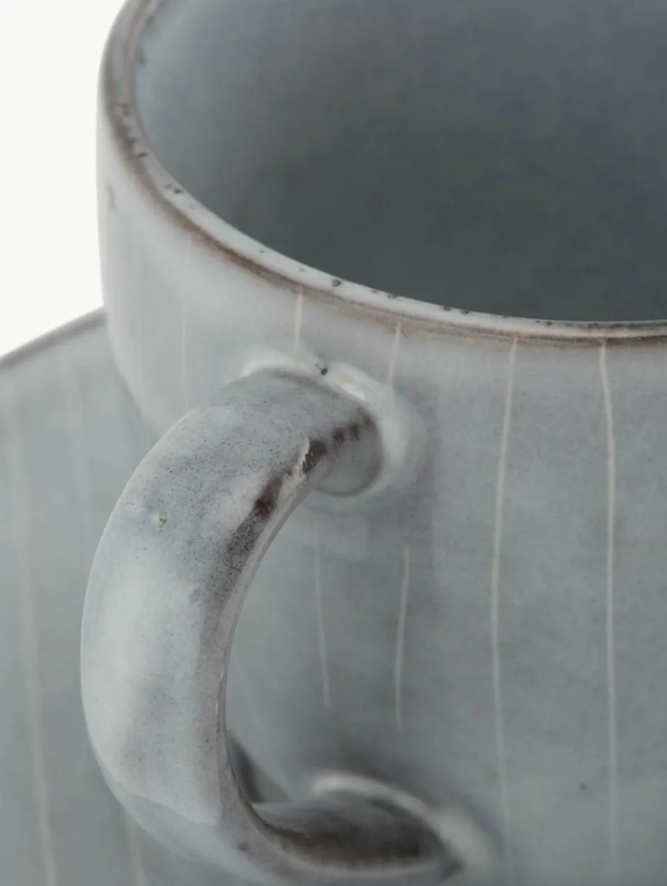 Handgemaakte koffiekopje met schoteltje Nordic Sea^Broste Copenhagen New