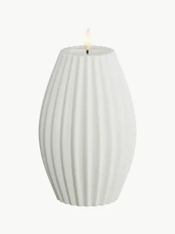 Handgemaakte LED kaars Round Stripe, H 15 cm^Westwing Outlet