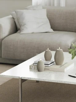 Handgemaakte LED kaars Round Stripe, H 15 cm^Westwing Discount