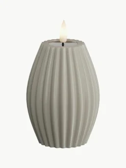 Handgemaakte LED kaars Round Stripe, H 10 cm^Westwing Discount
