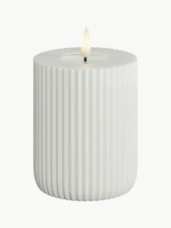 Handgemaakte LED kaars Solid Stripe, H 10 cm^Westwing Sale