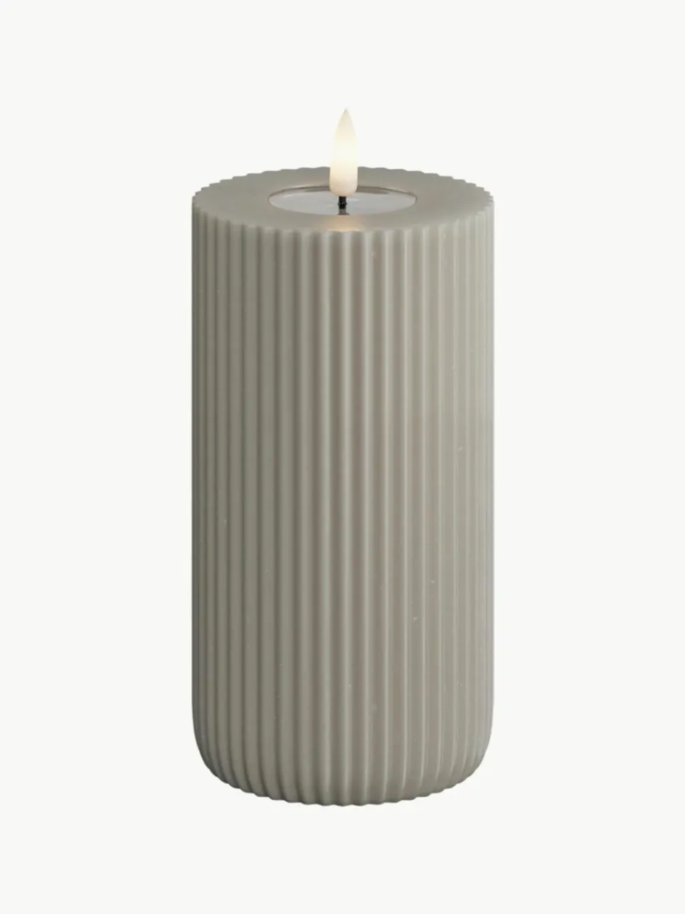 Handgemaakte LED kaars Solid Stripe, H 15 cm^Westwing Online