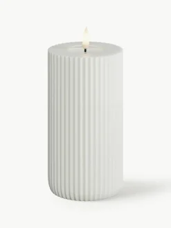 Handgemaakte LED kaars Solid Stripe, H 15 cm^Westwing Fashion