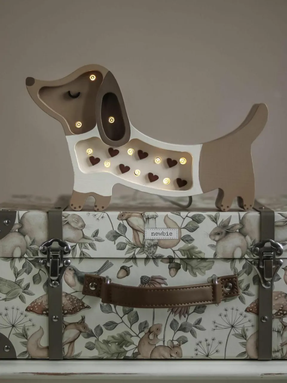 Handgemaakte LED-kinderlamp Puppy Mini met timerfunctie en afstandsbediening, dimbaar^Little Lights Hot