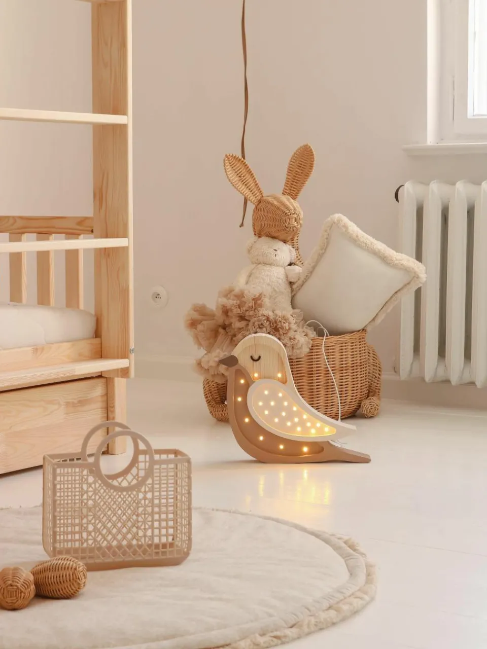 Handgemaakte LED-kinderlamp Bird met timerfunctie en afstandsbediening, dimbaar^Little Lights Discount